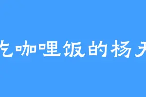 爱吃咖哩饭的杨天能