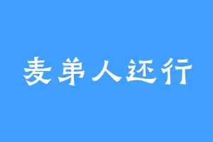 麦弟人还行