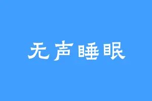 无声睡眠
