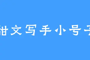 甜文写手小号子