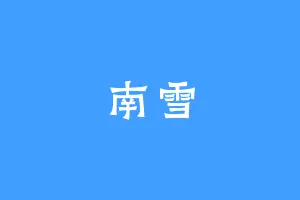 南雪