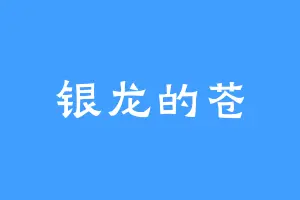 银龙的苍