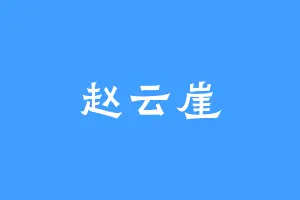 赵云崖