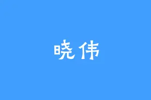 晓伟
