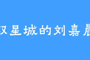 双星城的刘嘉晨