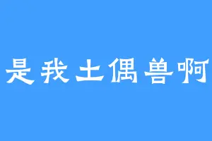 是我土偶兽啊