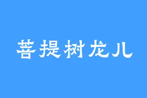 菩提树龙儿
