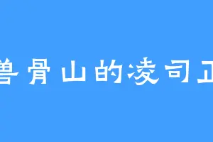 兽骨山的凌司正