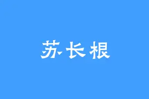 苏长根