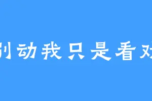 别动我只是看戏
