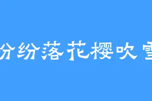 纷纷落花樱吹雪