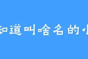 不知道叫啥名的小秋