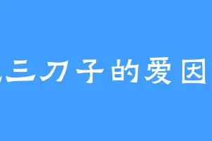 爱吃三刀子的爱因斯坦