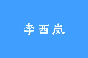 李西岚