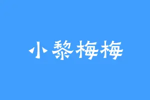 小黎梅梅