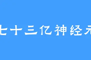 七十三亿神经元