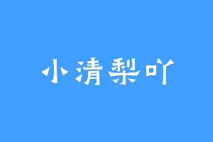 小清梨吖