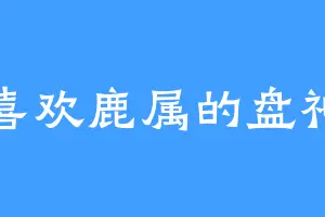 喜欢鹿属的盘神