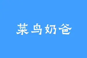 菜鸟奶爸