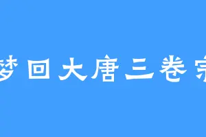 梦回大唐三卷宗