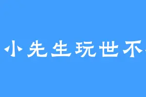 小小先生玩世不恭