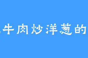 爱吃牛肉炒洋葱的栾儿